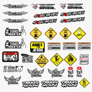 CARTON DE 35 STICKER DE 6 A 12 CM TORNASOL