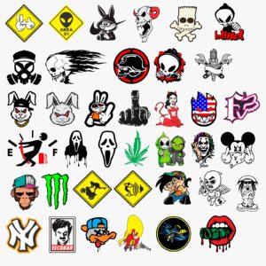 CARTON DE 38 STICKER DE 6 A 12 CM TORNASOL