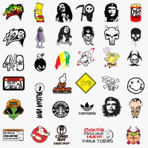 CARTON DE 34 STICKER DE 6 A 12 CM TORNASOL