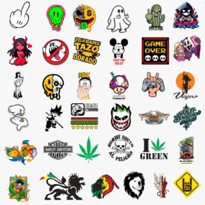 CARTON DE 34 STICKER DE 6 A 12 CM TORNASOL