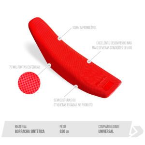 (00.55.04.02) FORRO DE ASIENTO MOLDE K1 HARD GRIP ROJO BIKER