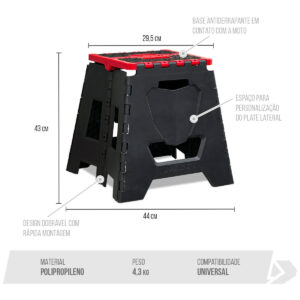 (00.77.01.03) BANCO PARA MOTO NEGRO BIKER